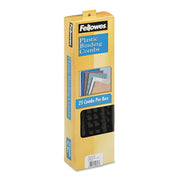 1/2in Black Binding Combs (25 Pack) by Fellowes – 1/2", 0.5 inches, Plastic, Black, Model 52323