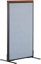 Global Industrial 24-1/4"W x 43-1/2"H Deluxe Freestanding Office Partition Panel, Blue
