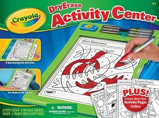 Crayola Dry Erase Activity Center - Play, Create & Learn - At Home or On The Go