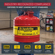 Justrite Red / 5 Gallon / Type I Cans