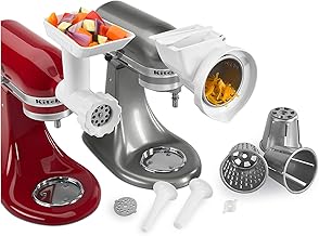 KitchenAid 80127 KGSSA Stand Mixer Attachment with Food Grinder, Rotor Slicer, Shredder and Sausage Stuffer, White