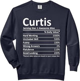 CURTIS Nutrition Funny Birthday Personalized Name Gift Idea Comfort Colors Adult Sweatshirt