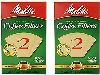 Melitta Cone Coffee Filter #2 - Natural Brown 100 Count (4 Pack)