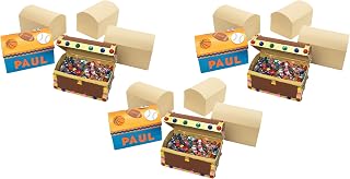 Colorations Decorate Your Own Papier-Mache Treasure Chests - Set of 12 (Pack of 3)