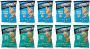 Popcorners Popped Corn Chips 2 Flavor 10 Individual Bag Variety Bundle - 5 Each: White Cheddar and Salt of the Earth, 1 Ounce ea