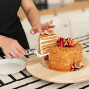 PAXNOK Pie Server and Cake Cutter Set, Stainless Steel, Black 13 Inch