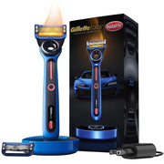 Gillette Bugatti Heated Razor Kit / 1 Count (Pack of 1) / Blue Cartridge Razors