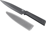 Kuhn Rikon Colori+ Non-Stick Utility Knife with Safety Sheath, 23 cm, Grey