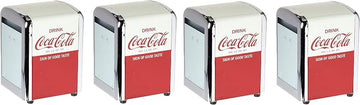 Tablecraft Coca-Cola Napkin Dispenser, Half, Red (4 Pack)