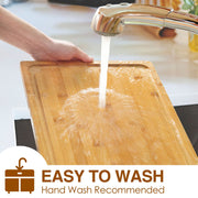 Empune Bamboo Cutting Board, Extra Large 17.6 x 12 Inch, Brown