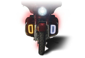 Dynamic Lower Fairing Inserts for Harley-Davidson Motorcycles by Custom Dynamics – black, Model CD-LF-AW-B