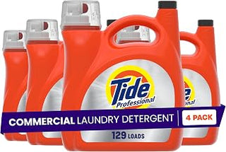 Tide PRO Laundry Detergent Liquid for Commercial Stains (170 oz, 4 pack)