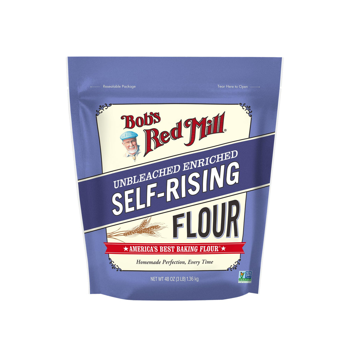 Self-Rising Flour by Bob's Red Mill – 48 Ounce (Pack of 1)