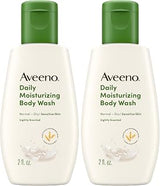Aveeno Daily Moisturizing Body Wash, 2 Ounce (Pack of 2)