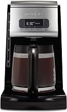 Proctor Silex Platinum Series FrontFill Drip Coffee Maker, Digital & Programmable, 12 Cup Glass Carafe, Black and Silver (43687)