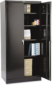 Tennsco 36 by 24 by 78-Inch Deluxe Steel Storage Cabinet with 4 Adjustable Shelves, Black