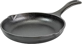 Lodge 8" Cast Iron Skillet - Chef Collection - Perfect Sear - Ergonomic Handles - Superior Heat Retention - Cast Iron Cookware & Skillet
