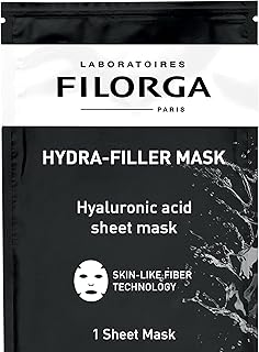 Filorga Hydra-Filler Super Moisturizing Personal Skincare Face Mask, Sheet Mask With Concentrated Serum of Hyaluronic Acid and Aloe to Hydrate Skin and Boost Complexion Care