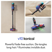 V10 Konical Cordless Vacuum by Dyson – 0.14 gallons, Black/Blue, Model 626416-01