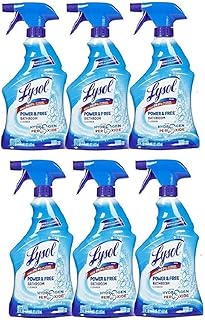 Lysol Bleach Free Hydrogen Peroxide Bathroom Cleaner Spray, Fresh, 22 oz (Pack of 6)