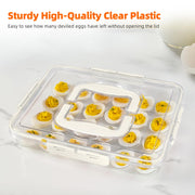 MesRosa Deviled Egg Carrier with Lid, 24 Egg Capacity, 2 Pack White