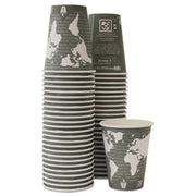 Eco-Products World Art Cup by ECO PRODUCTS – 1, 12 fluid_ounces, Paper, Multicolor, Pack of 50