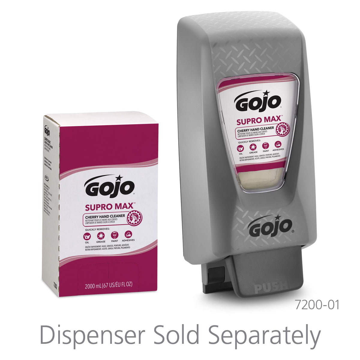 PRO TDX Supro Max Cherry Hand Cleaner Refill by GOJO – 67 Fl Oz (Pack of 4), Bamboo, Beige, Pack of 4, Model 7282-04