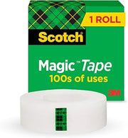 Scotch Magic Tape, Invisible, Home Office Supplies and Back to School Supplies for College and Classrooms, 1 Roll