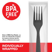 Stock Your Home Forks / 10 Pack Pack of 25 / Black Forks