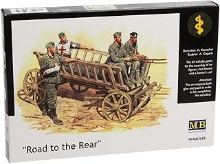 Masterbox Master Box Road to The Rear (5 German Soldiers, 2 Horses and Wagon) Figure Model Building Kits (1:35 Scale)