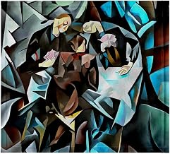 3dRose Three Men Playing Cards Geometric Art After Rockline 11x12 Wash Cloth for Face and Body