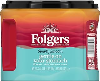Folgers Simply Smooth Ground Coffee, 27 Ounce, 6 Count