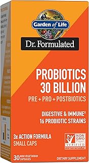 Garden of Life Dr. Formulated Pre, Post & Probiotics, 30 Mini Capsules