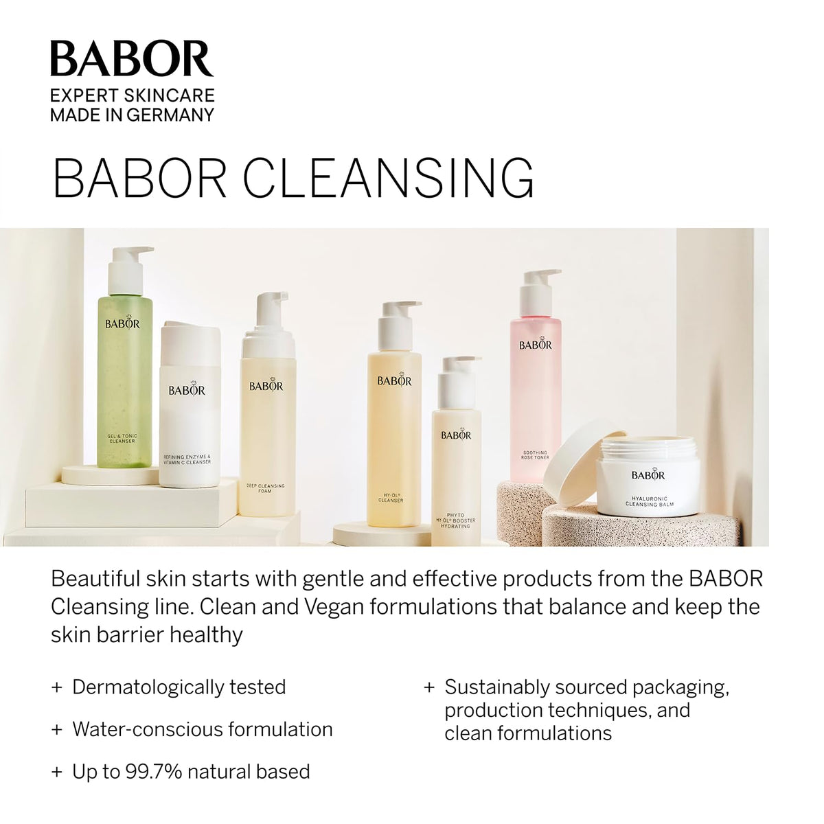 HY-OL Cleanser & Phyto HY-OL Booster Calming Set by BABOR – Commercial Grade