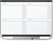 Dry Erase Calendar Board by Quartet – 48"W x 36"H, Cotton, Black, Model 4MCP23P2