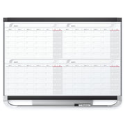Dry Erase Calendar Board by Quartet – 48"W x 36"H, Cotton, Black, Model 4MCP23P2