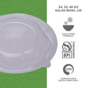 ECO PRODUCTS 24-48oz / Clear / 300 Bowls