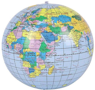 Inflatable Globe Replica 16-inch by Rhode Island Novelty – One Size, Plastic, Multicolor, Model 225430