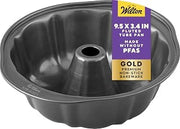 Wilton Gold Non-Stick Fluted Tube Cake Pan, Made Without PFAS, 9.49 in