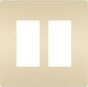 Legrand radiant RWP262ICC6 Screwless Wall Plates, 2 Gang, Two Decorator Rocker GFCI Cover, Ivory (1 Count)