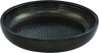 American METALCRAFT, Inc. ADSEAB14 Hammered Aluminum Seafood Tray, Double Wall, Black, 128-Ounce