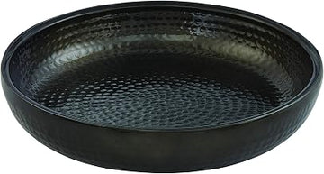 American METALCRAFT, Inc. ADSEAB14 Hammered Aluminum Seafood Tray, Double Wall, Black, 128-Ounce