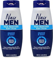 Nair Hair Remover for Men Hair Remover Body Cream, 12 oz (2-Pack)