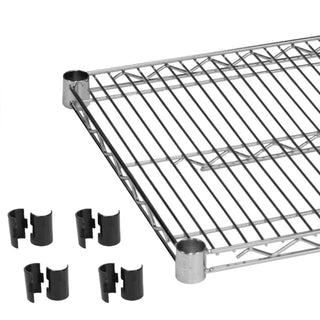 Wire Shelving by Thunder Group – Plastic, Silver, Pack of 2, Model CMSV1836