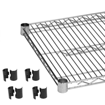 Wire Shelving by Thunder Group – Plastic, Silver, Pack of 2, Model CMSV1836