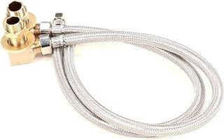 T&S Brass B-0230-KIT Inlet Kit with 1/2-Inch Npt Nipple, Close Elbows and 24-Inch Flex Supply Hoses