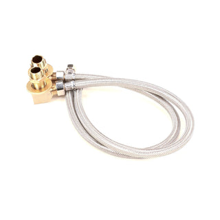 Inlet Kit with 1/2-Inch Npt Nipple by T&S Brass – 24 inches (Length only), Stainless Steel, Silver, Model B-0230-KIT