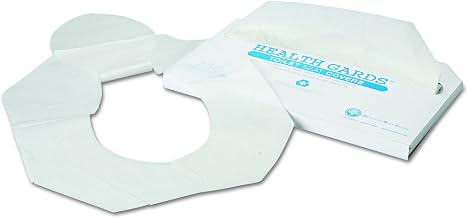 HOSPECO Health Gards Toilet Seat Covers, Half-Fold, 14.25 X 16.5, White, 250/pack, 10 Boxes/carton