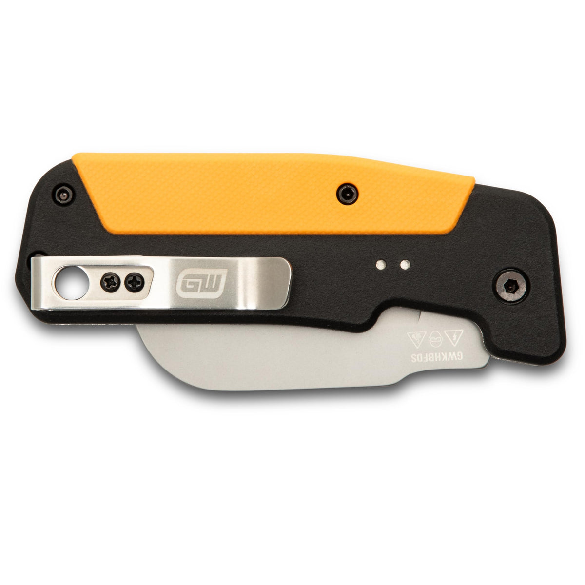 Lineman Folding Hawkbill Knife by GEARWRENCH – Molten Orange & Black, Model GWKHBFDS