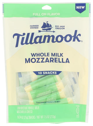 Whole Milk Mozzarella Snacks, 7.5 OZ by Tillamook – 7.5 Ounce (Pack of 1), Model 0072830001762